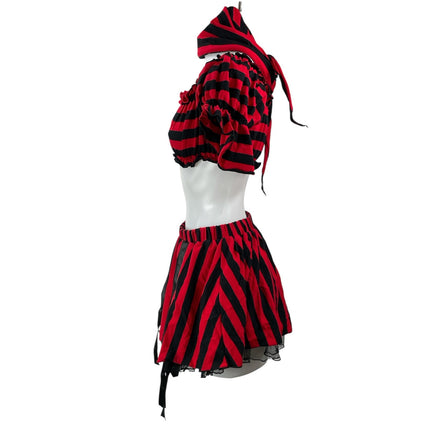 Trickz N' Treatz Shiver Me Timbers Pirate Costume Black Red 2 Piece Sets Size S