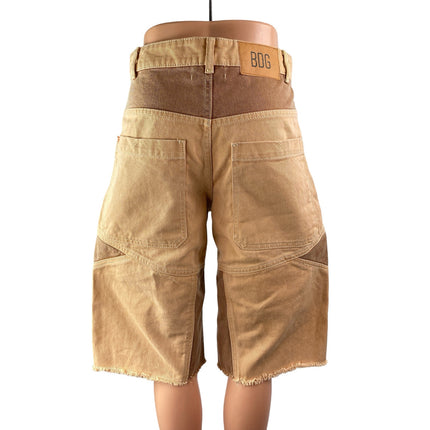 Urban Outfitters BDG Skater Girl Brown Seamed High Rise Denim Bermuda Shorts 24