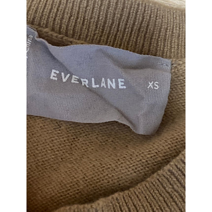 Everlane Women's Tan Khaki Short Sleeve Crew Neck Baby Tee T Shirt Top Size XS