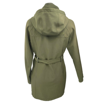 The North Face Apex Bionic Green Hoodie Hooded Tie Waist Trench Coat Jacket Sz S