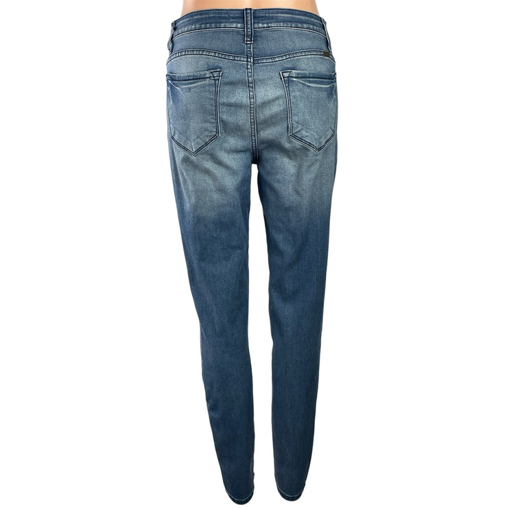 Kancan Women's Blue Distressed High Rise Medium Wash Skinny Denim Jeans Size 26
