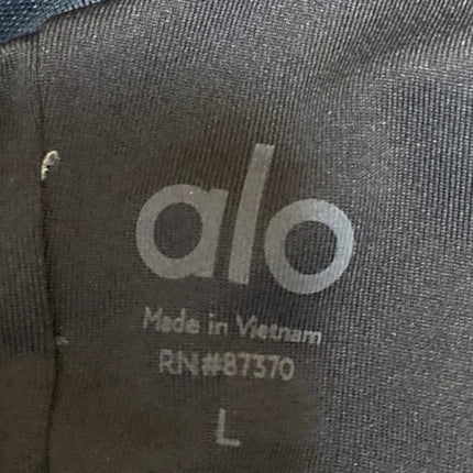 Alo Yoga Lush Blue Sleeveless Strappy Cami Camisole Sports Bra Crop Tank Top L