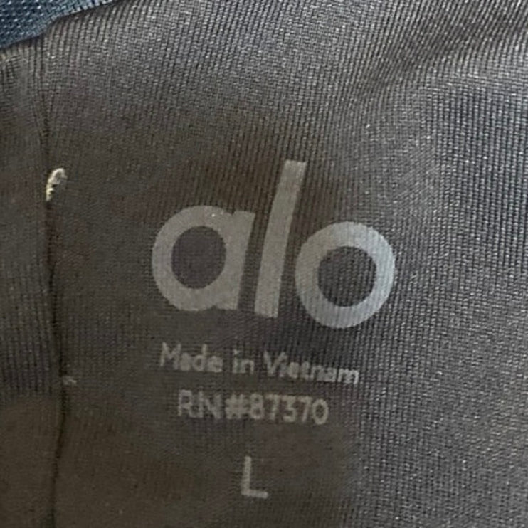 Alo Yoga Lush Blue Sleeveless Strappy Cami Camisole Sports Bra Crop Tank Top L