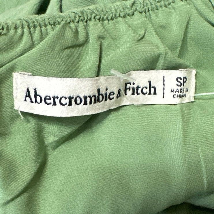 Abercrombie & Fitch Green Plunge Sleeveless Halter Lace Up Sheath Midi Dress SP