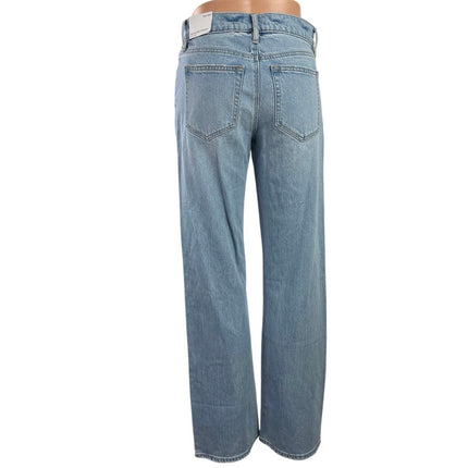 NEW Ann Taylor LOFT Women's Blue Light Wash High Rise Straight Denim Jeans 24