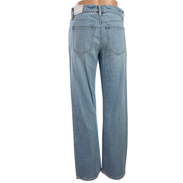 NEW Ann Taylor LOFT Women's Blue Light Wash High Rise Straight Denim Jeans 24