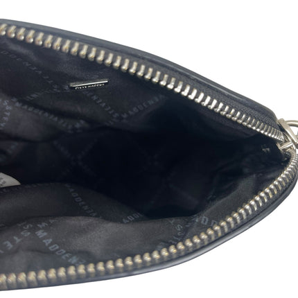 Steve Madden Bmaggie Black Faux Leather Dome Chain Crossbody Hand Shoulder Bag