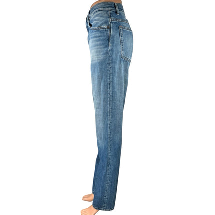 Acne Studios Women's Blue High Waisted Medium Wash Straight Denim Jeans Size 34