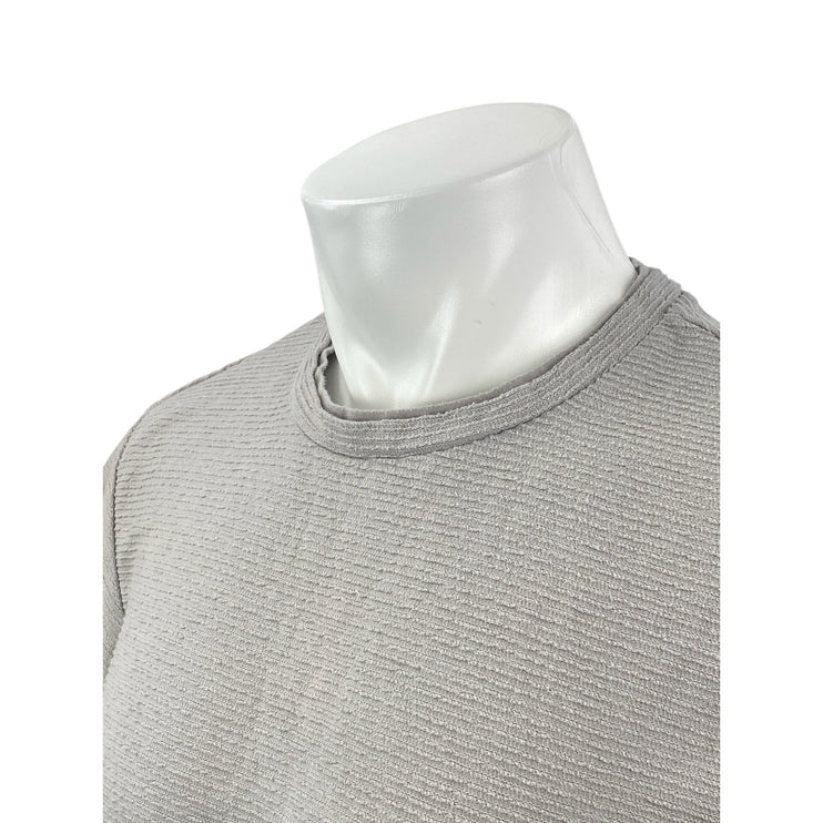 E.T.A Men's Gray Short Sleeve Crew Neck Basic Casual T Shirt Tee Top Size L