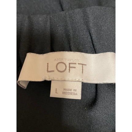 Ann Taylor LOFT Women's Black Off The Shoulder Half Sleeve Blouse Top Size L