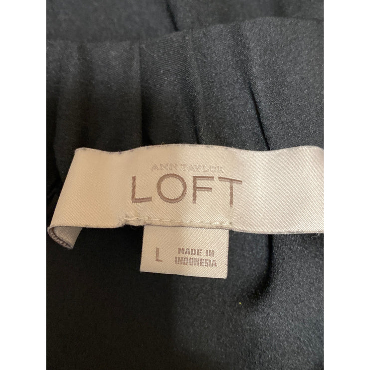 Ann Taylor LOFT Women's Black Off The Shoulder Half Sleeve Blouse Top Size L