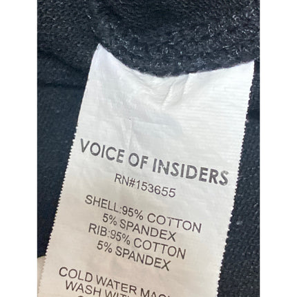 Voice of Insiders Black Cotton Crewneck Short Sleeve Graphic Tee T-shirt Top M