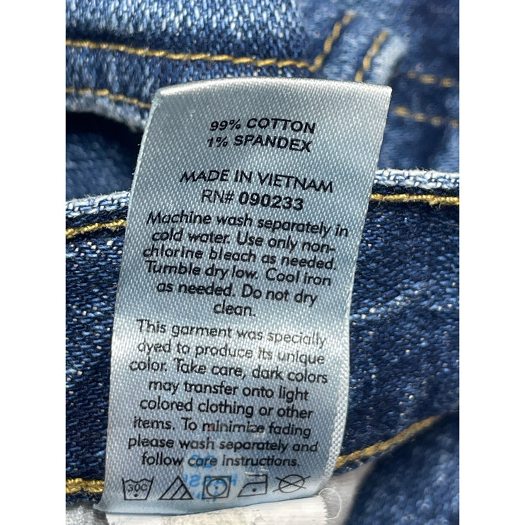 Pacsun Vintage Skinny Womens Blue High Rise Frayed Hem Denim Jeans Pants 32x32