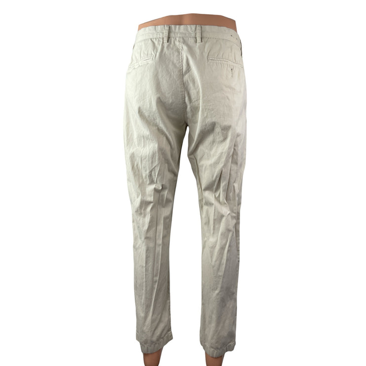J.Crew The Sutton Men's Beige High Rise Chino Tapered Denim Jeans Pants Sz 33x32