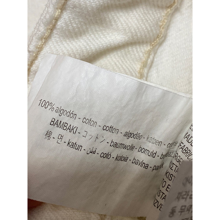 Zara Women's White High Waisted Wide Leg Baggy Straight Leg Denim Jeans Size 0