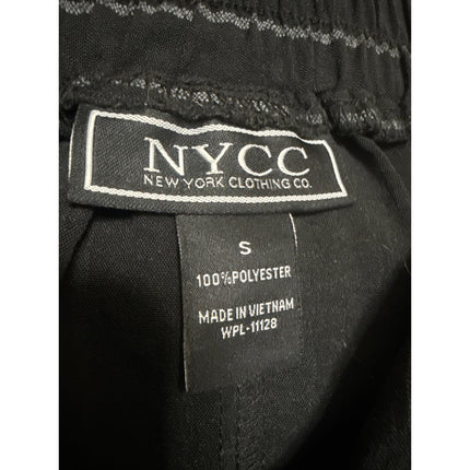 NYCC Women's Black Striped High Waisted Ring Straight Full Midi Skirt Size S