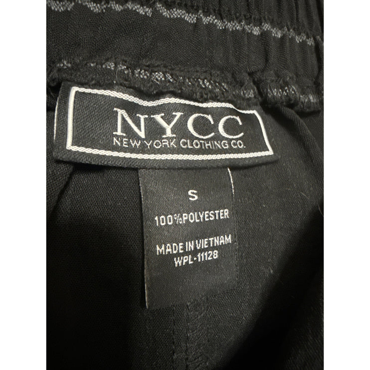 NYCC Women's Black Striped High Waisted Ring Straight Full Midi Skirt Size S
