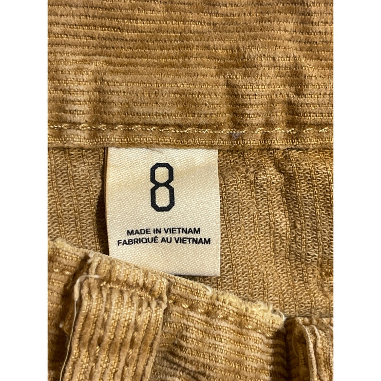 Urban Outfitters BDG Women's Tan Corduroy Wide Leg Baggy Trousers Pants Size 8