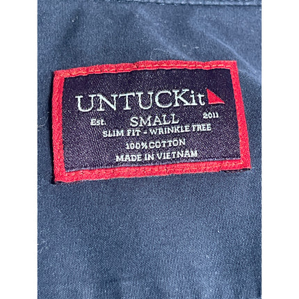 UNTUCKit Castello Men's Blue Slim Fit Long Sleeve Button Down Shirt Top Size S