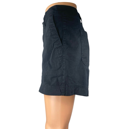 Old Navy OG Chino Women's Navy Blue High Rise Button Zip Utility Shorts Size L