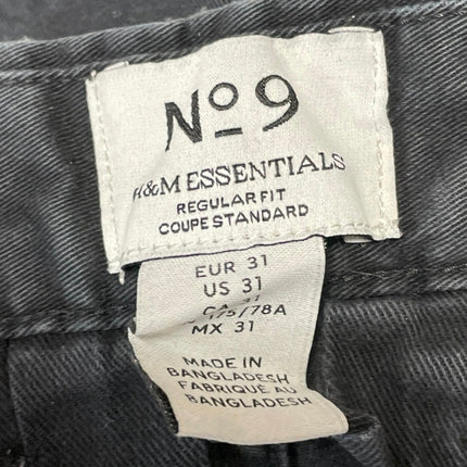 H&M Essentials No. 9 Women's Black Casual Straight Leg Denim Jeans Pants Size 31