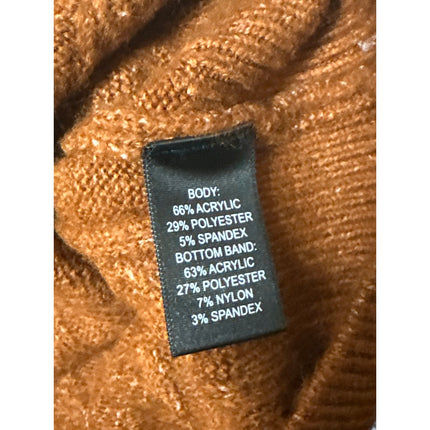 House of Harlow 1960 Brown Sleeveless Cable Knit Cami Crop Sweater Tank Top XL