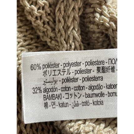 Zara Women's Beige Knit High Waisted Wide Leg Flare Trousers Lounge Pants Size S