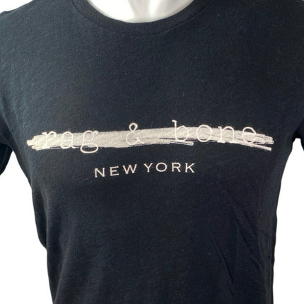 Rag & Bone Men's Black Logo Graphic Crew Short Sleeve T Shirt Tee Top Size S