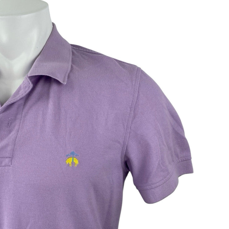 Brooks Brothers Mens Purple Cotton Short Sleeve Performance Polo Shirt Top Sz M