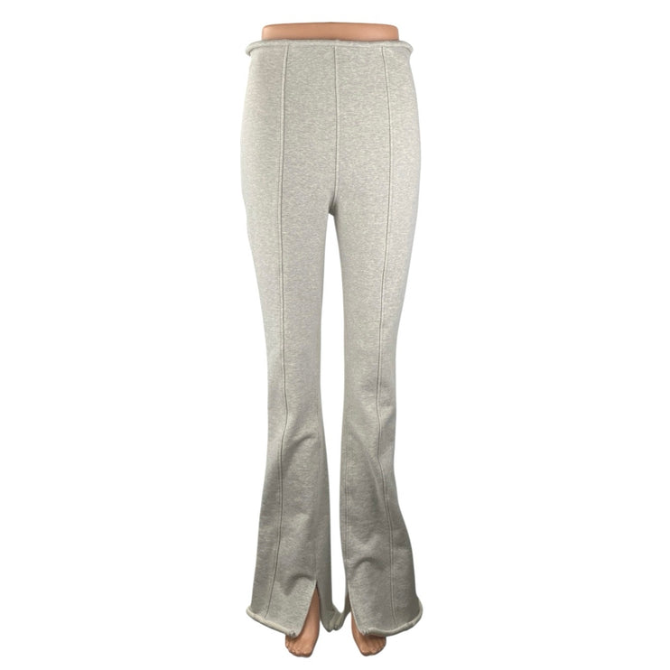 Alexander Wang Women's Gray High Rise Flare Bootcut Bell Bottom Trousers Pants M