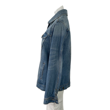 Velvet Heart Women Blue Long Sleeve Button Down Trucker Denim Jean Jacket Size M