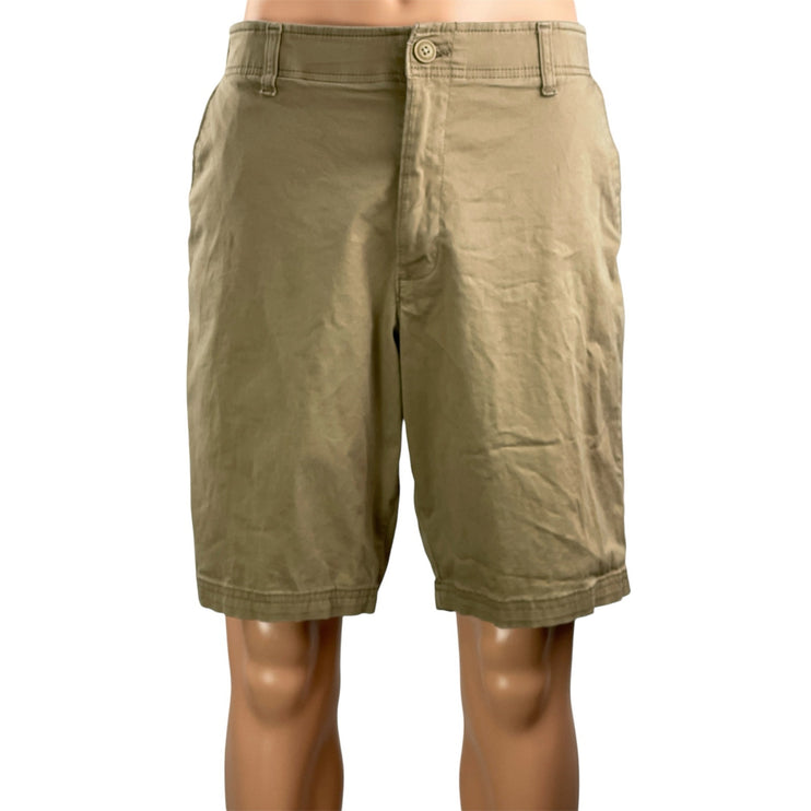 Lee Extreme Comfort Men's Beige Tan High Waist Straight Chino Khaki Shorts Sz 36