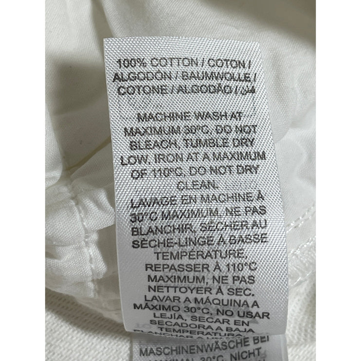 NEW Edikted Women's White Mid Rise Baggy Flare Wide Leg Denim Jeans Pants Size M