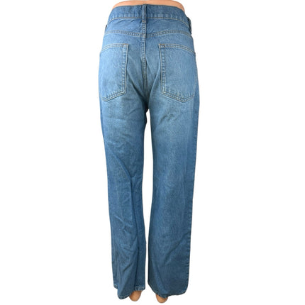 Reformation Cynthia Blue High Waist Relaxed Straight Medium Wash Denim Jeans 29