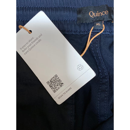 NEW Quince Women's Navy Blue High Rise Straight Leg Trousers Dress Pants Size XL