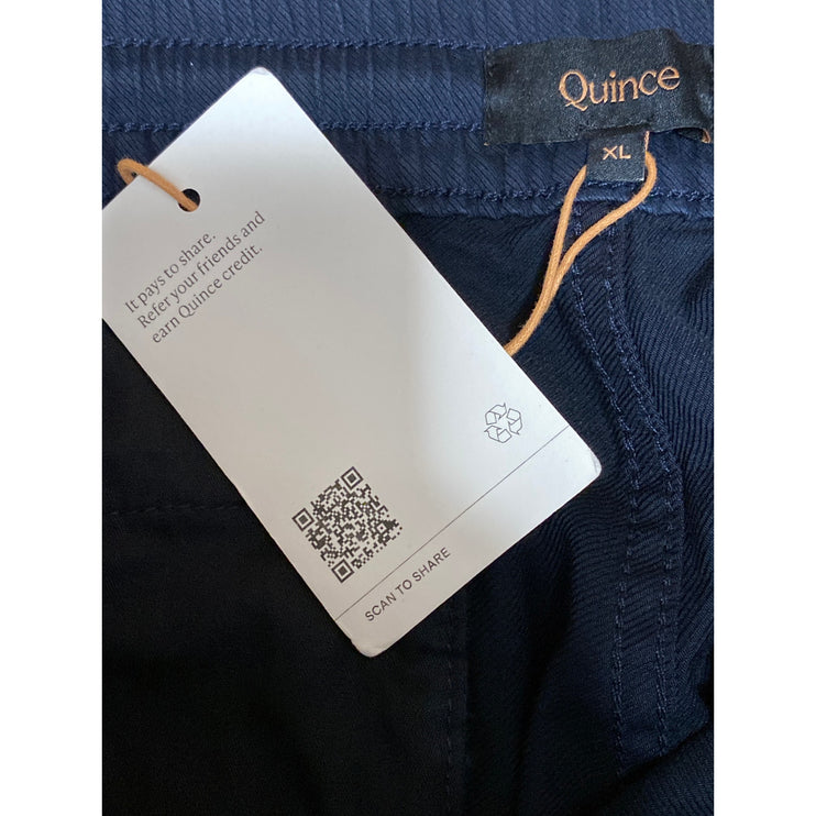 NEW Quince Women's Navy Blue High Rise Straight Leg Trousers Dress Pants Size XL