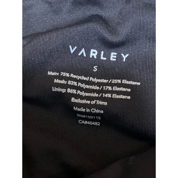 Varley Tan Leopard Cheeta V Neck Yoga Workout Athletic Sports Bra Crop Top Sz S