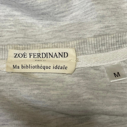 Zoe Ferdinand Paris Womens Gray Long Sleeve Casual Crew Neck Sweatshirt Top Sz M
