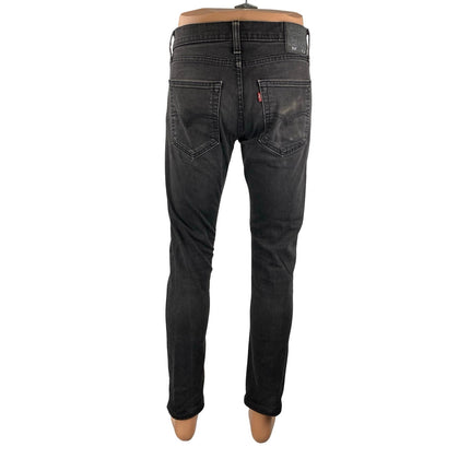 Levi's Men's Black Washed Slim Fit Tapered Leg Casual Y2K Denim Jeans Size 32