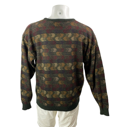 Cape Allegro Men's Multicolor Long Sleeves Knit Geometric Sweater Top Size L