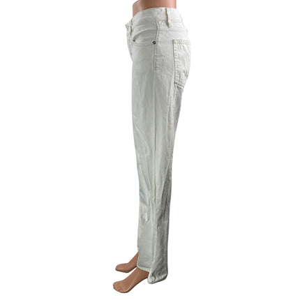 Amelia Gray X Frame Women's White Relaxed Fit Wide Leg Denim Jeans Pants Size 25