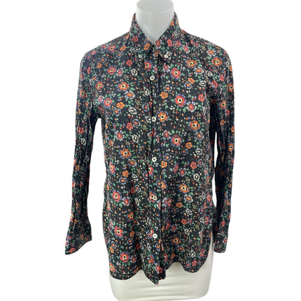 Isabel Marant Brenda Multicolor Floral Long Sleeve Button Down Shirt Top Sz S/M
