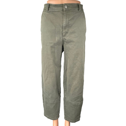 Everlane Women's Gray High Waisted Cropped Casual Wide Leg Denim Jeans Size 12