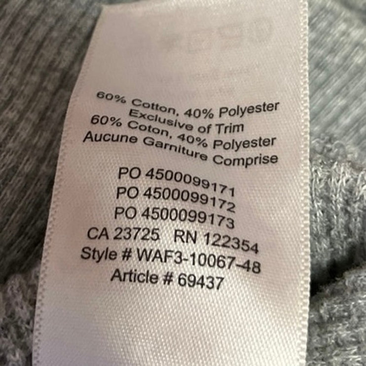 Aritzia TNA Gray Waffle Knit Long Sleeve Hooded Hoodie Crop Sweater Top Size XXS