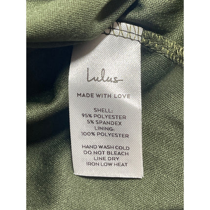 NEW Lulus Women's Green Strapless Sleeveless Midi Bodycon Tank Tube Dress Size L