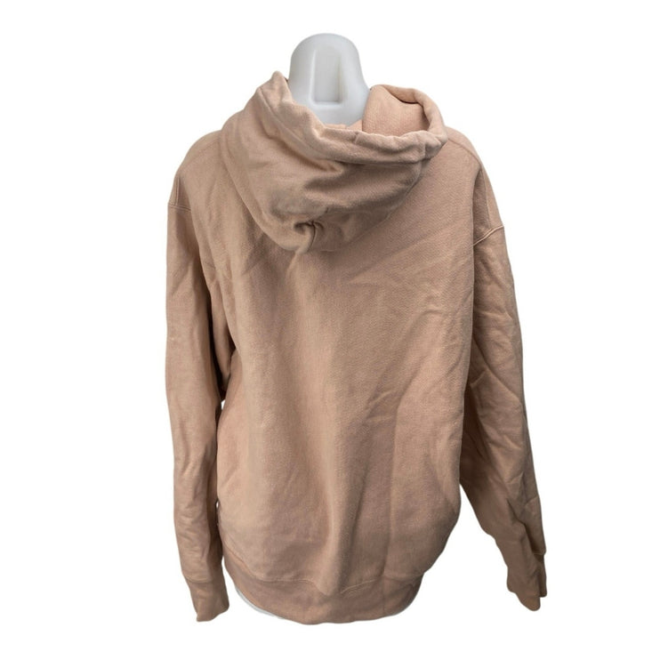 Champion Cream Tan Drawstring Long Sleeve Hooded Hoodie Sweater Sweatshirt Top L