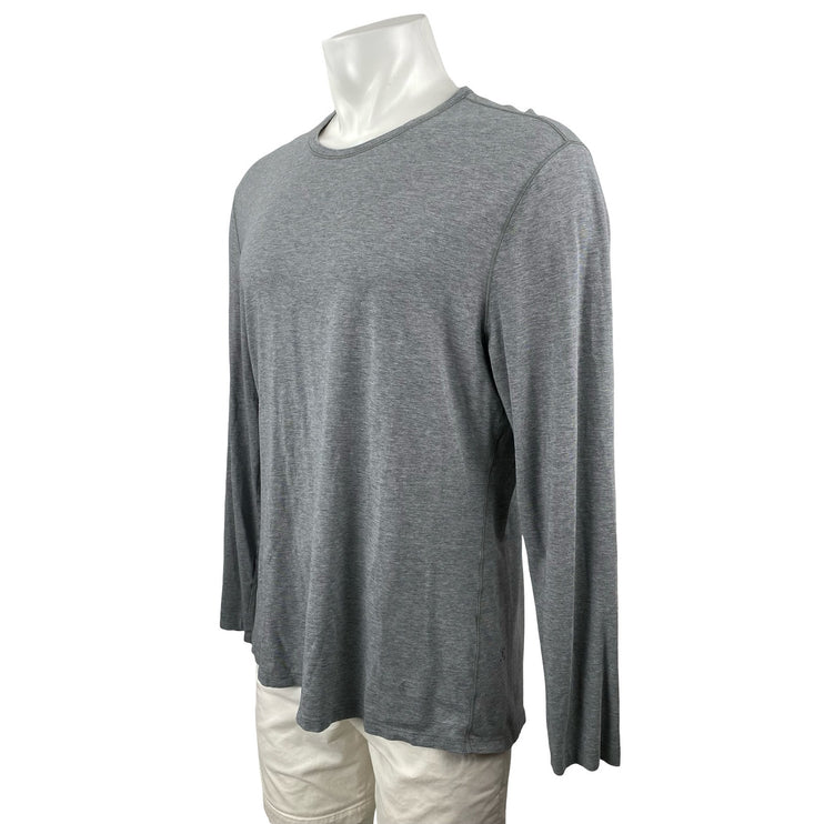 Lululemon Men's Gray Crew Neck Long Sleeve Sweater Sweatshirt T-Shirt Top Sz XL