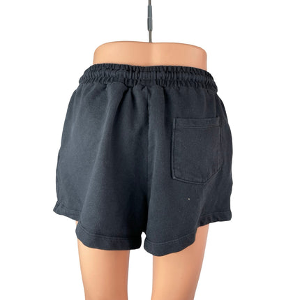Zara Women's Black Drawstring High Rise Lounge Athletic Sweat Shorts Size L