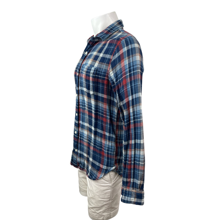 Abercrombie & Fitch Muscle Blue Long Sleeve Casual Button Down Shirt Top Size M