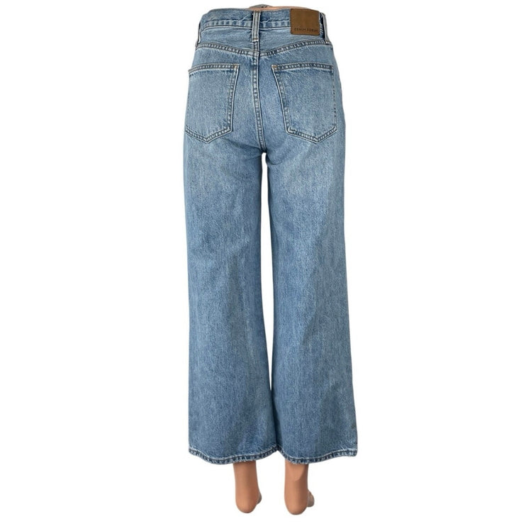 Aritzia Denim Forum Women's Blue High Rise Wide Leg Baggy Denim Jeans Size XS
